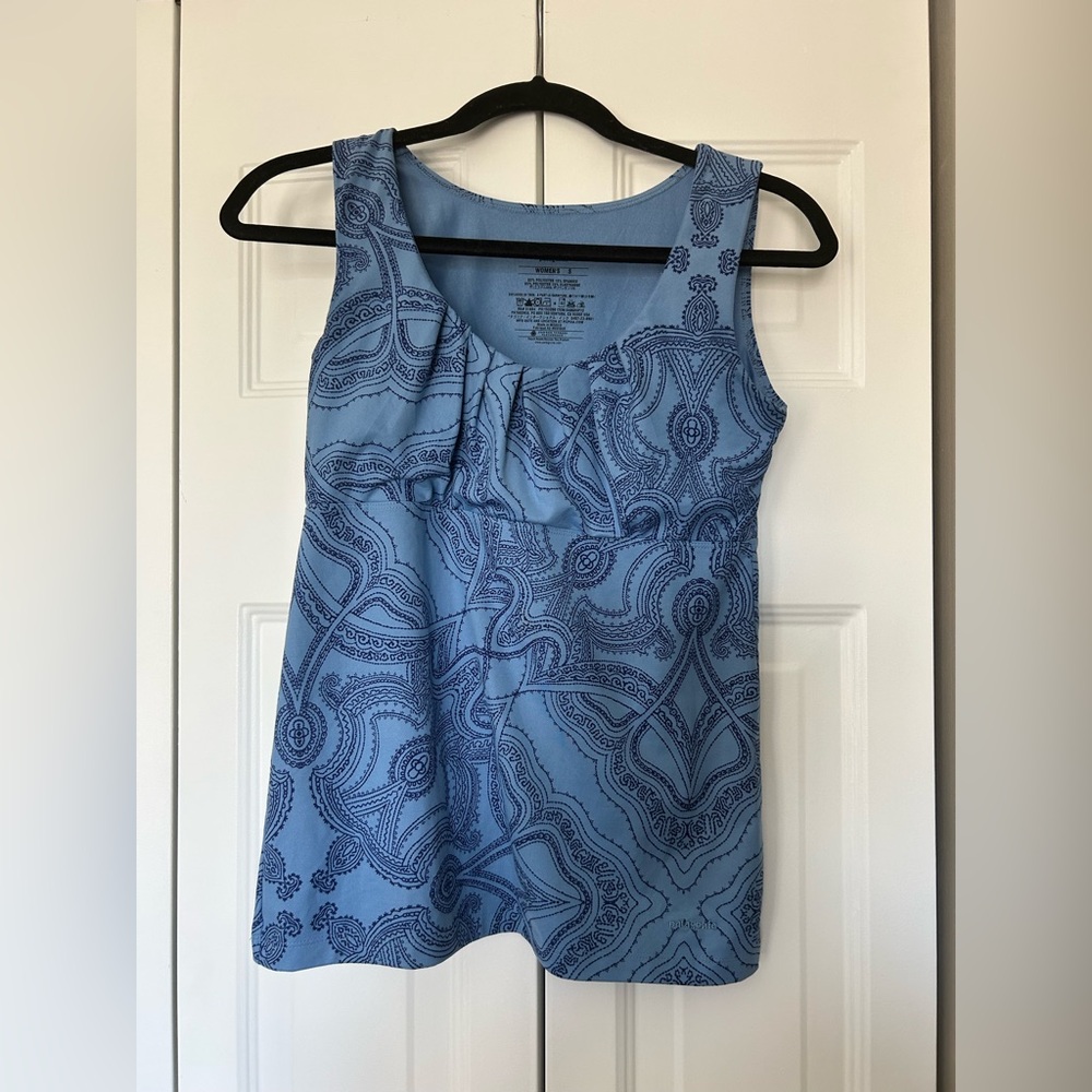 Patagonia Women’s Comfy Stretchy Blue Patterned Sz S Workout/Exercise/Athleisure